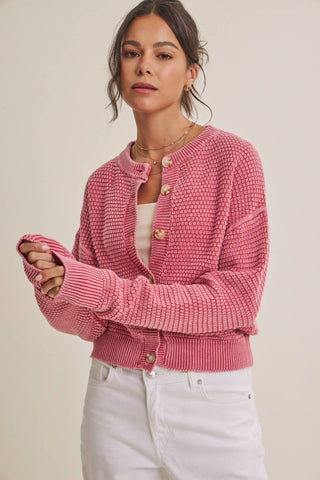 E2972SW Cardigan Pale Mauve
