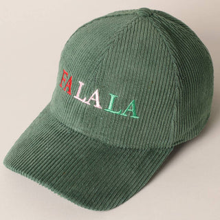 FALALA Colorful Embroidery Corduroy Cap