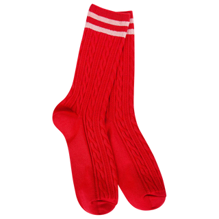 76765 Weekend Light Weight Rugby Crew Strawberry Socks