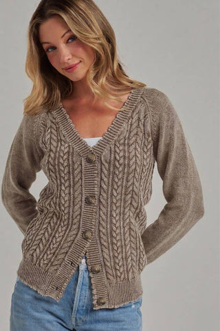 JLT00340 Cardigan Taupe
