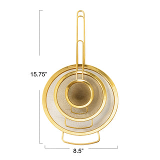 Stainless Steel Strainer Gold Finish #A21183953