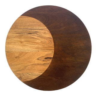 Two-Tone Mango & Acacia Wood cheese/Cutting Board Natural & Walnut #AH3202