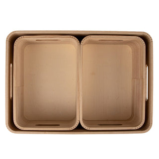 Wood Container W/Handles Large #AH3556