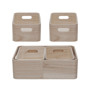 Wood Container W/Handles Small #AH3556