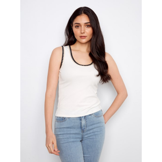 C1430 378C Tank Top Ecru