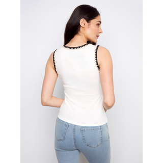 C1430 378C Tank Top Ecru