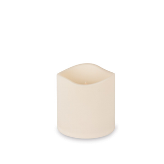46050 Candle Wavy Edge LED Indoor/Outdoor Bisque 6x6