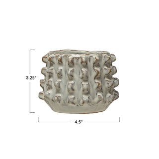 Stoneware Sculptural Planter White #DF7157