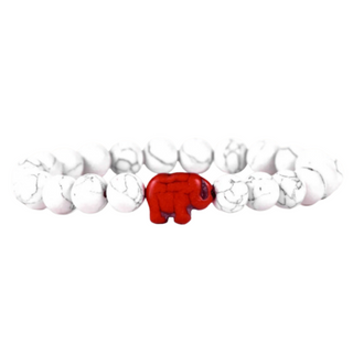 The Expedition Elephant Bracelet - White Howlite #W-EXP-WHITE