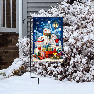 Singing Snowmen Garden Flag #GFBL-G02672