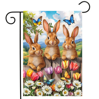 Bunny Greeting Garden Flag #G02711