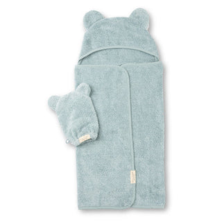 Hooded Towel + Wash Mitt Set - Fog #GLCTS01