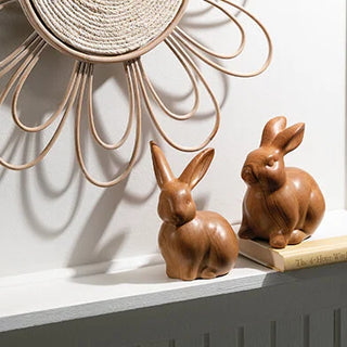 Sitting Bunny Figure Brown #N3249