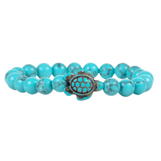 The Journey Turtle Bracelet - Crystal Blue Stone #W-JOUR-Crys