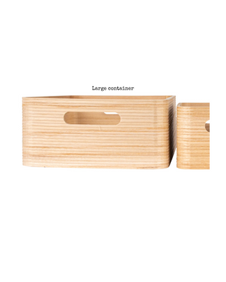 Wood Container W/Handles Large #AH3556