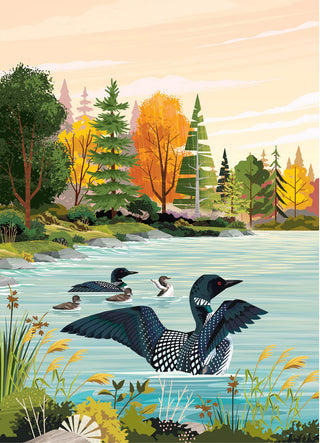 Loons On The Lake 1000 Pc Puzzle #10237
