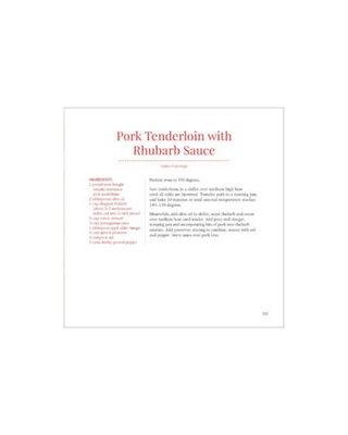 Rhubarb Cookbook #38286