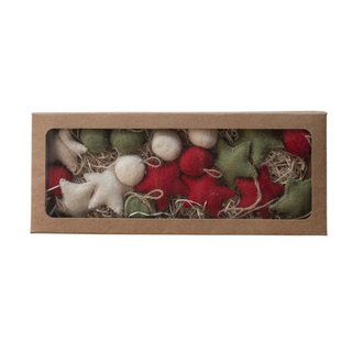 Wool Felt Ball/Star Ornament Set/18 #XS4885