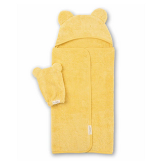 Hooded Towel + Wash Mitt Set - Sunshine #GLCTS08