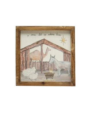 Christmas Saying & Scene Wood Frame #XS2750A
