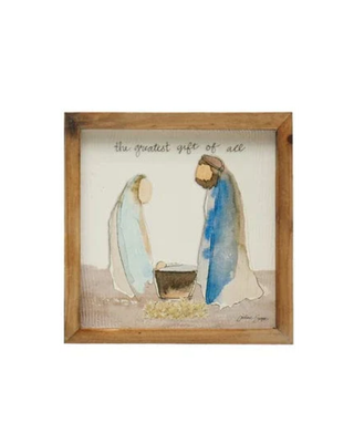 Christmas Saying & Scene Wood Frame #XS2750A