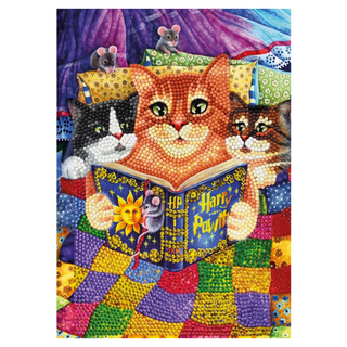 Crystal Art Notebook Kit:  Kitten Bedtime #CA-48658