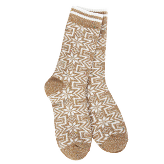 75678 WSHCNCRW Geo Gingerbread Socks