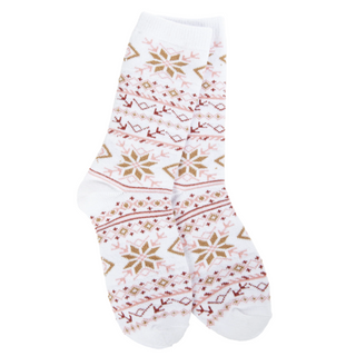 75685 WSHMICRW Fair Isle White Multi Socks