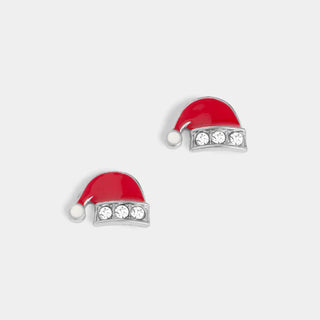 WN005204 Glitzy Santa Hat Studs Ear 5C50