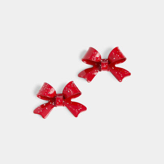 WN005210 Christmas Bow Studs Ear 5C50