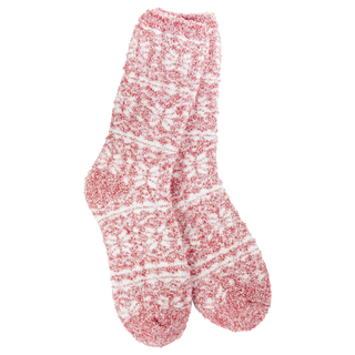 76431 WSWINCRW Winter Crew Socks Fair Isle Red