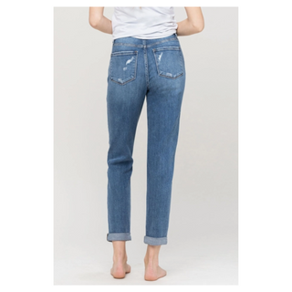 Y3986 Distress Double Cuff Jeans