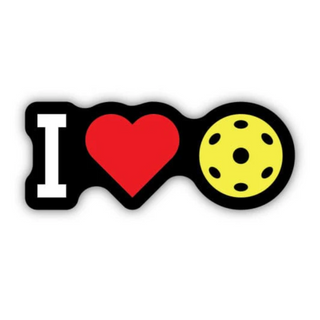 I Love Pickleball Sticker #2652-LSTK