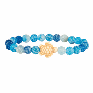 The Journey Sea Turtle Bracelet - Aqua Blue #W-JOUR-AQUA