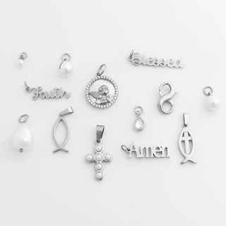 18KGoldPVD/SSteel Amen Charm 6W2