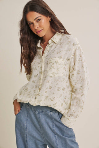 A2356T Shirt White/Sage