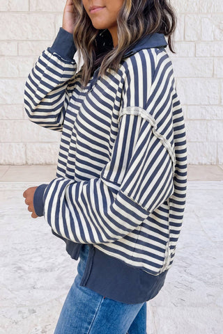 P519 Sweatshirt Blue Stripe