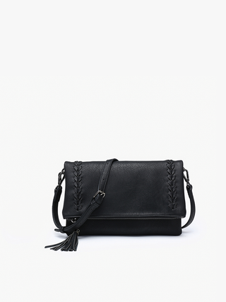 M2435 Isadora Dist. Whipstitch Crossbody w/ Tassel Zip