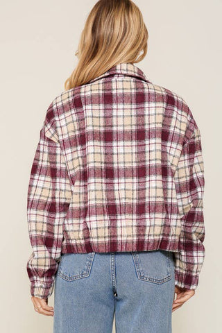 WJ8225A Jacket Burgundy Combo