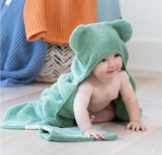 Hooded Towel + Wash Mitt Set - Sea Foam #GLCTS02