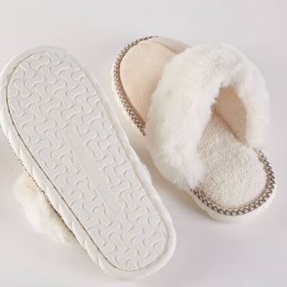 Fluffy Faux Fur Lined Indoor Slippers