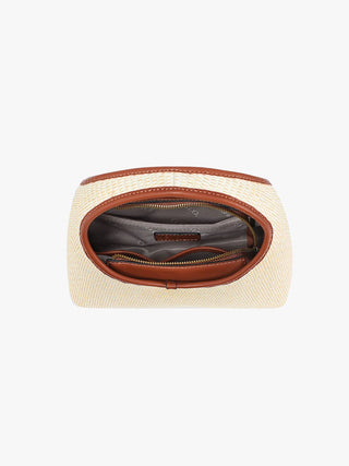 M2826 Catalina Rounded Straw Satchel w/ Crossbody Strap
