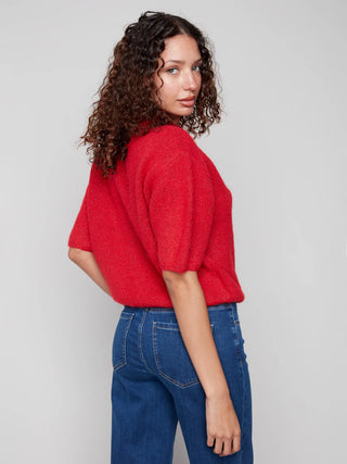 C2858 340C Sweater Crimson
