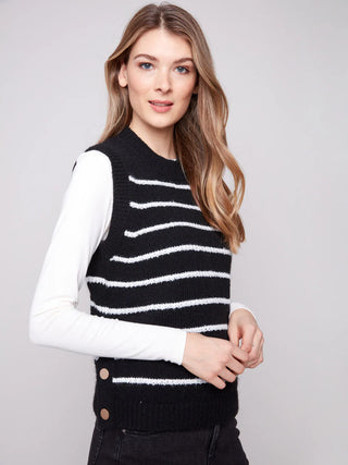 C2927 Sweater Vest Black