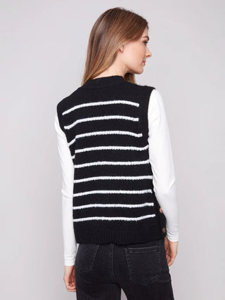 C2927 Sweater Vest Black