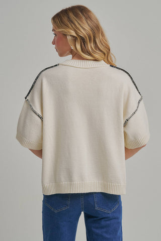 JLT00291-01 Sweater Oatmeal/Black