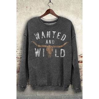 Wanted & Wild Sweatshirt Mineral Black