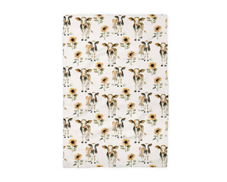 Cow Sunflower Dairy Kitchen Towel