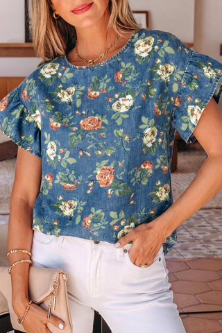 LC7821652 Denim Top Ashleigh Blue
