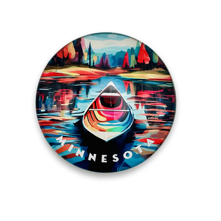 MN Cozy Canoe Glass Magnet 